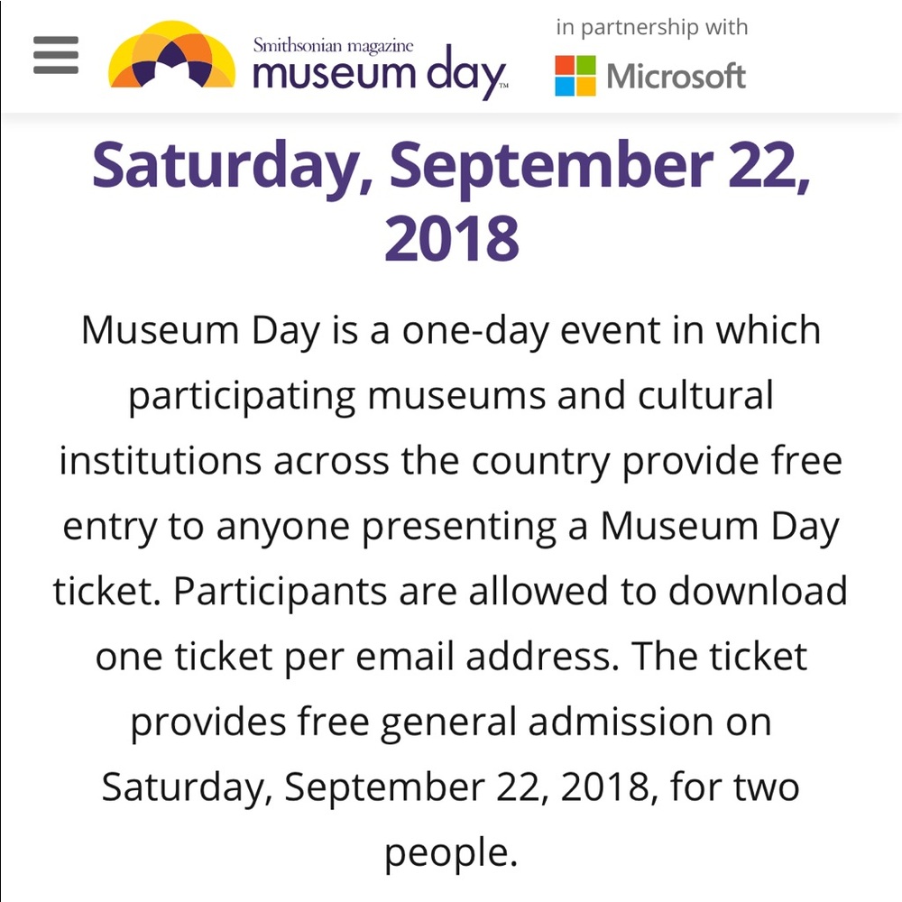 Smithsonian's Museum Day allows free entry Sep 22